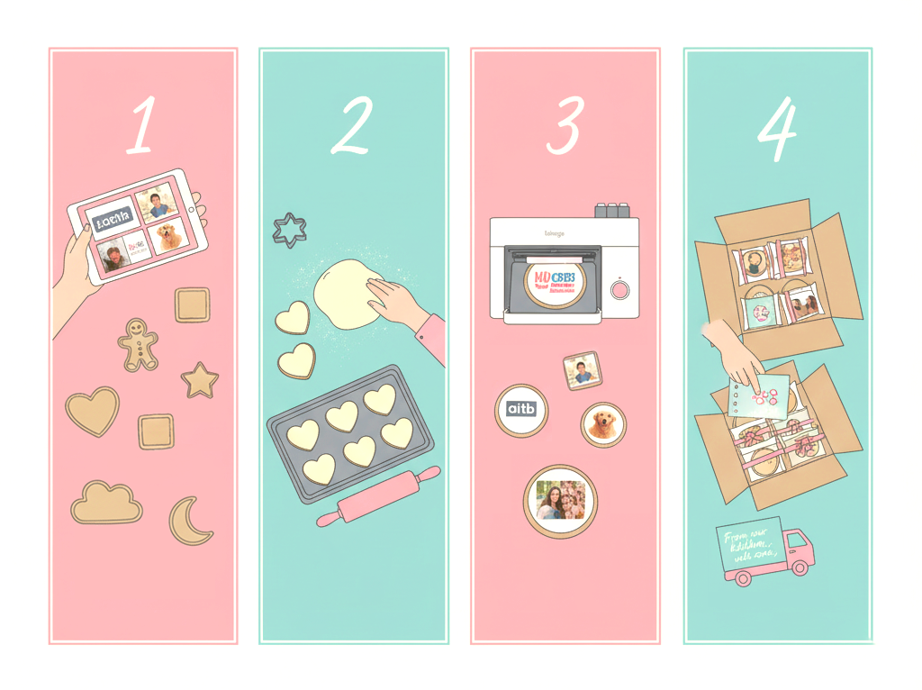 Processus de création des sablés personnalisés MyBiskuit